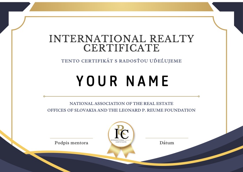 International Realty Certificate